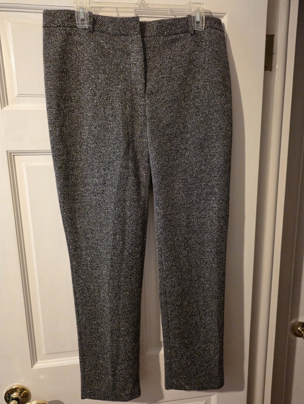 Calvin Klein Womens Black Tweed Dress Pants, Slim Fit, NEW W Tags. Sz 10